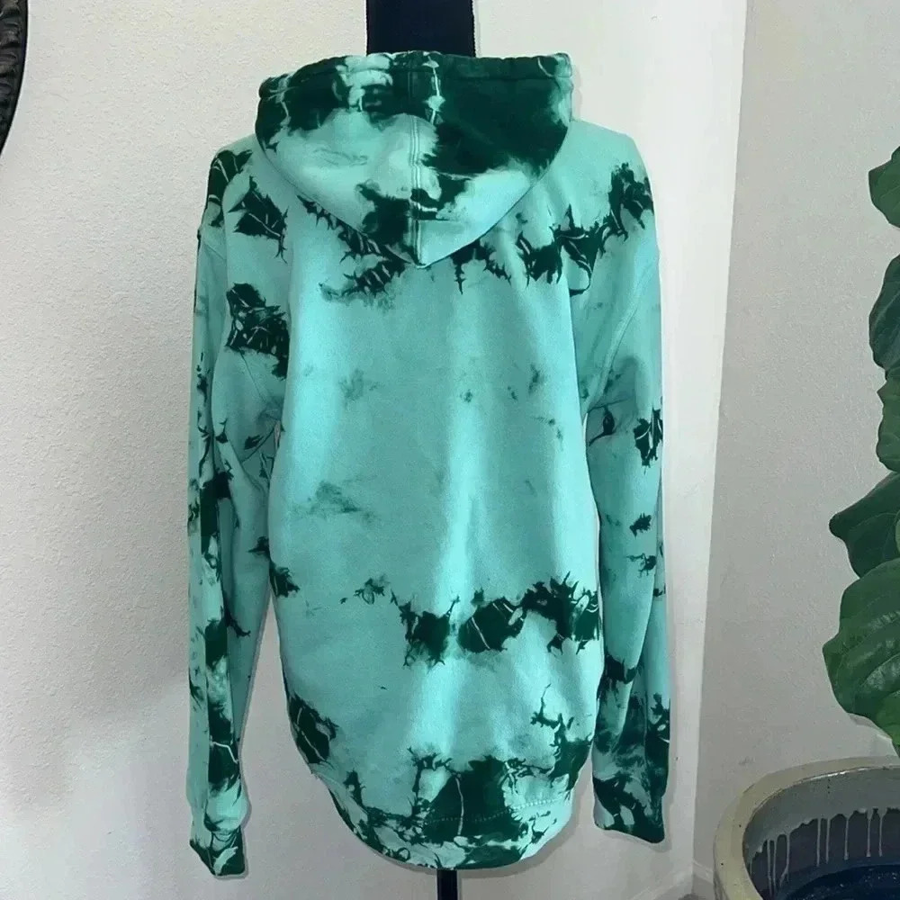 Jeffree Star Fashion Blood Money Tie-Dyed Green Hooded Sweatshirt Medium - Picture 12 of 14